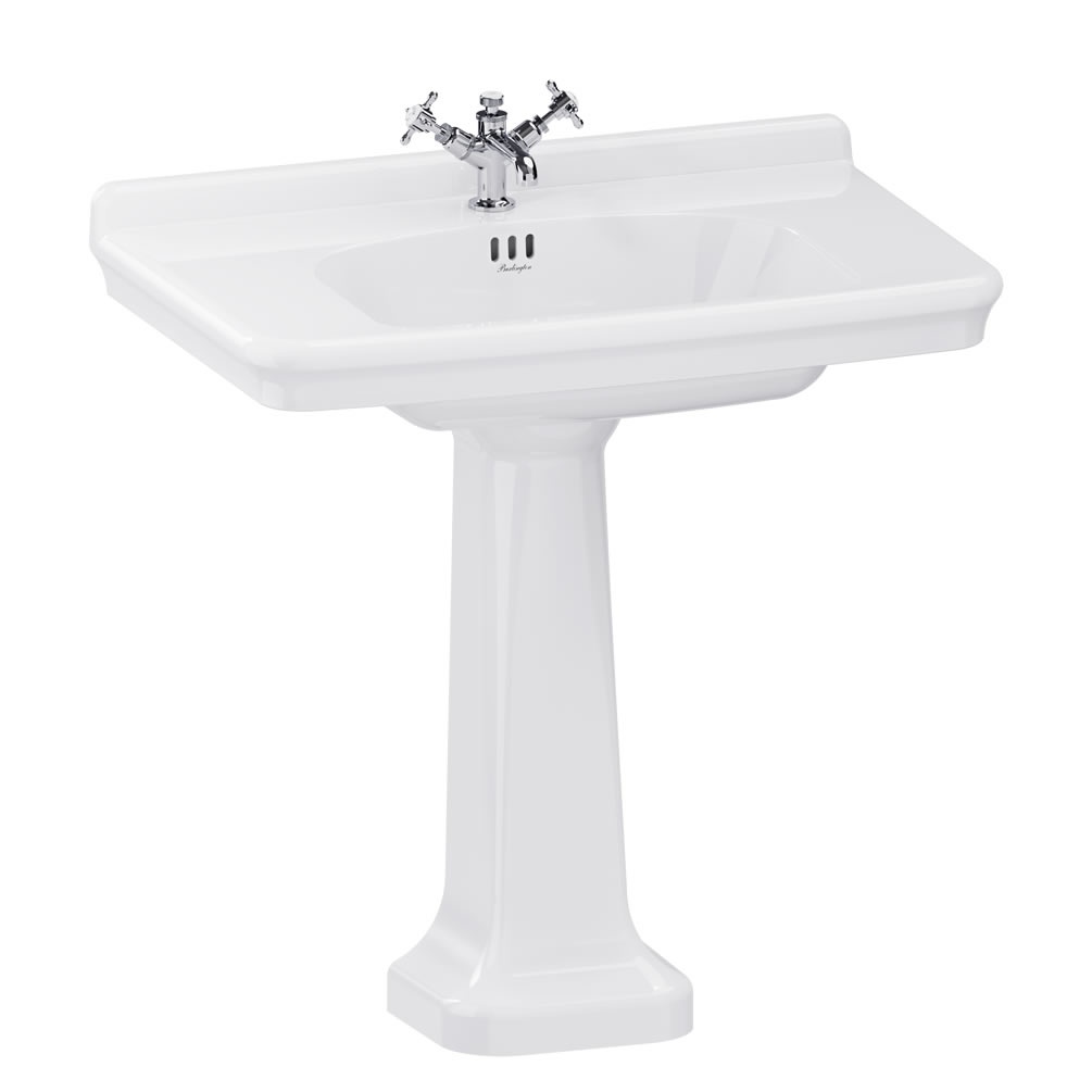 Burlington Guild 850mm Basin & Full Pedestal - 1 Tap Hole